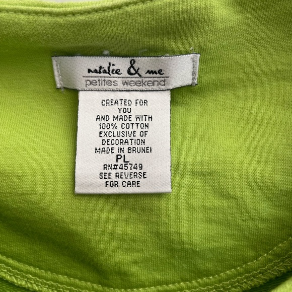 Natalie & Me Petites Weekend. Jacket & Tank Top. Lime Green size PL worn once - Picture 13 of 15